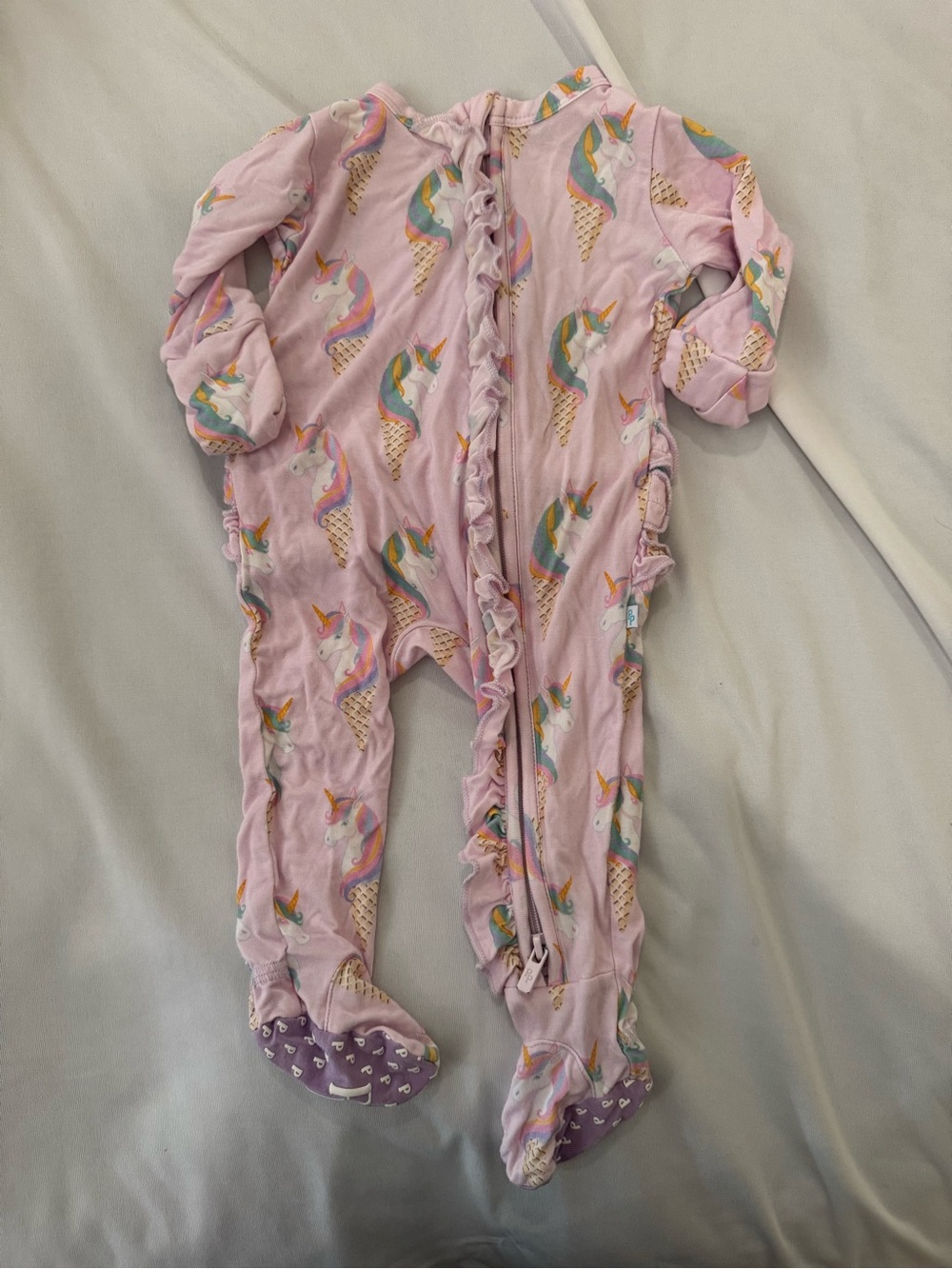 Posh peanut ruffle pajama NB size